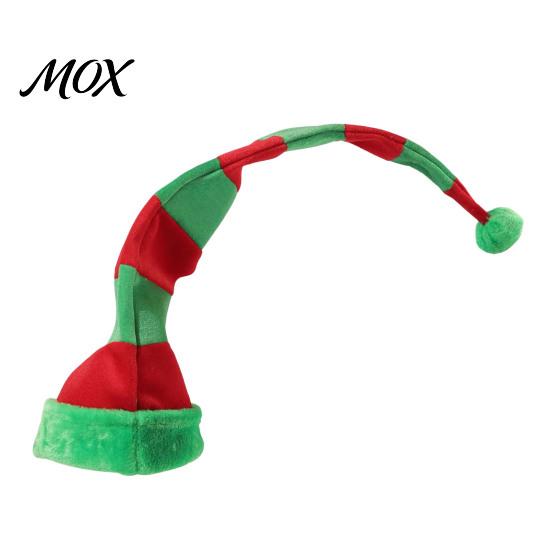 Comfortable Christmas Costume Hat Elf Pointed Hat, Striped with Pompom or Festive Red And Green Bells, Cosplay for Adults, Holiday Party
