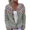 Damen Strickjacke Colorblock Locker Modisch Gestrickter Pullover Luxuriös Entspannte Passform Schlankmachendes und Vielseitiges Oberteil