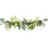 2Pcs 6.6Ft Artificial Flowers Vines Silk Wisteria Artificial Garlands Fake Hanging Green Leaf Flower Ivy Vines for Home Garden Wedding Arch Decor,