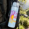 1PC Kindness Always Matters Daisy 750ml Color Plastic Sports Water Bottle Leakproof Flip Straw Lid Suitable for Sports Office Home Use