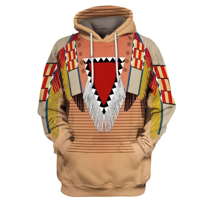 New Fashion Indian Style Jacket 3D Printed Sweatshirt Personalized Men's and Women's Hoodie Hip Hop Oversized Fashion Pullover N