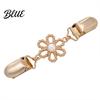 Vintage Clothing Accessories Hollow Flower Cardigan Sweater Clip, Women Clip with Waist Tightener Faux Pearl, Cincher for Dress Shawl Pants Anti Slip