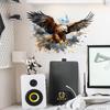 Ink Wash Painting Eagle Creative Self-Adhesive Wall Stickers, Decor for Bedroom Door Fridge Entryway Home Decoration