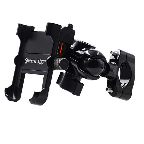 

Мотоцикл QC 3 USB Быстрое зарядное устройство Зеркальная подставка на руль Смартфон