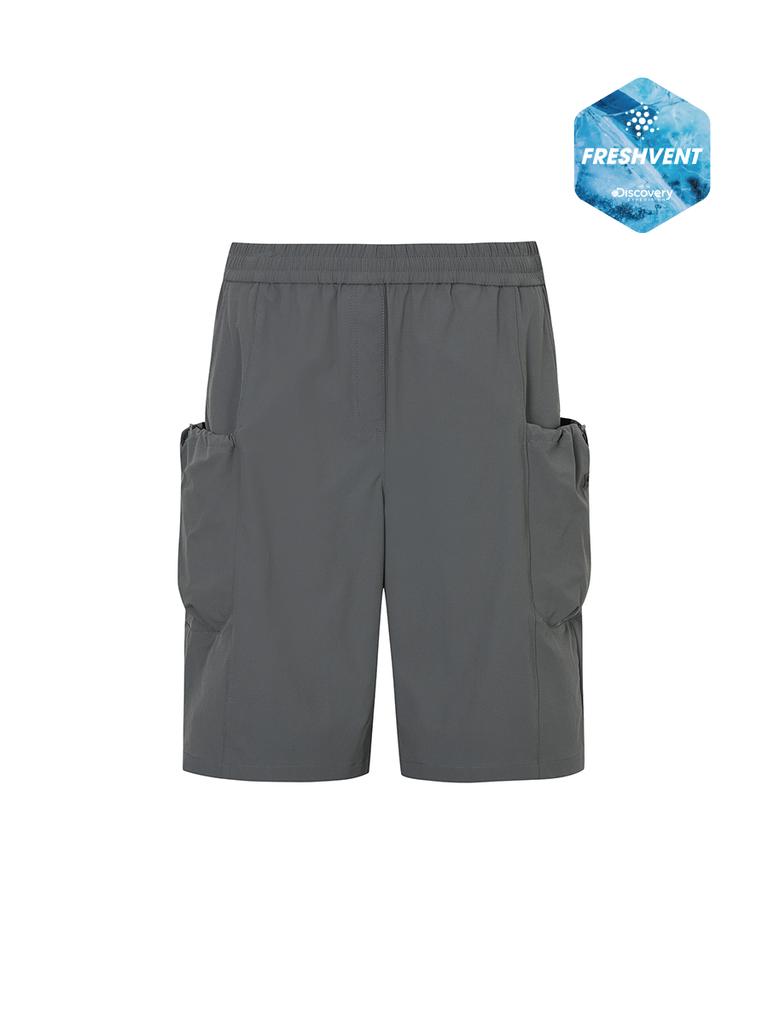 DISCOVERY EXPEDITION Freshvent Women'S Ripstop Parachute Bermuda Cargo Shorts (D/Grey)