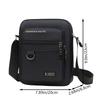 Durable Men's Crossbody Bag, Water Resistant Nylon Shoulder Purse with Multi-pocket Design for Daily Commute & Travel