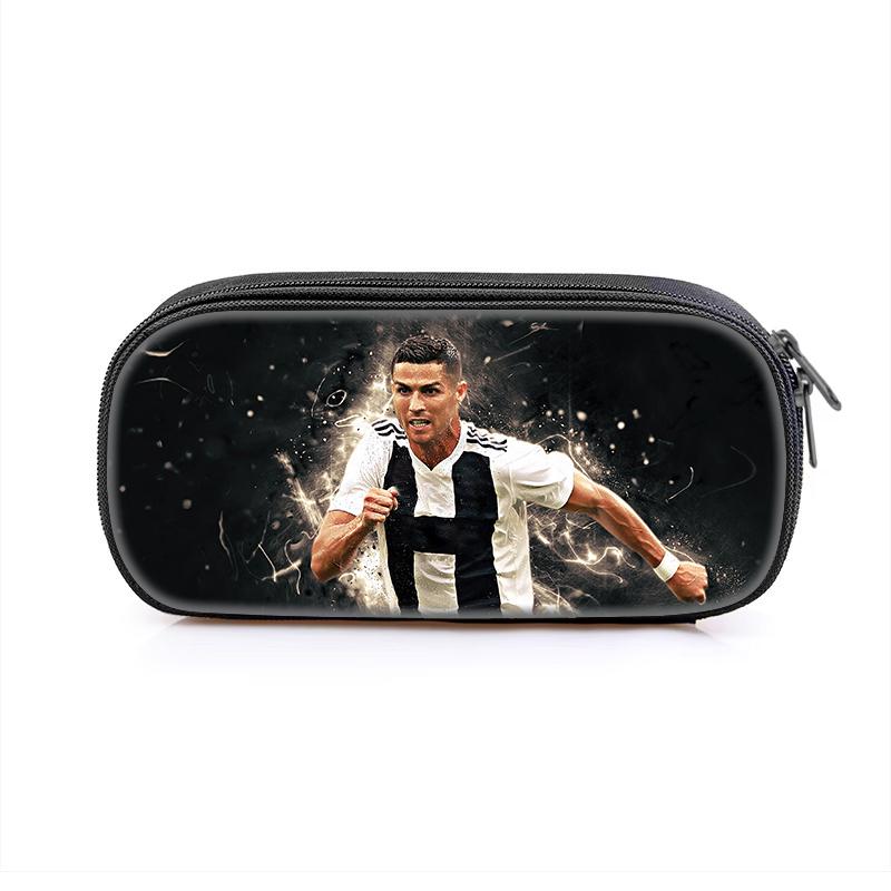 Ronaldo Astuccio per Ragazzi e Ragazze Borsa Portapenne Stella del Calcio Scatola Portapenne con Zip per Ragazzi e Ragazze Miglior Regalo Borse Cosmetiche da Donna