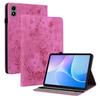 For Infinix Xpad 20 Case Card Holder Anti-Scratch Leather Cover Rose Flower Imprint
