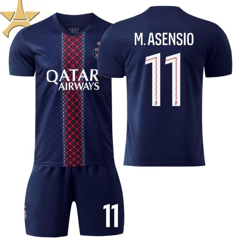 

25-26 Paris Home No. 10 Dembele 14 Dou Children s Clothing Football Suit Men s 7 Kwara Jersey With Stars XS