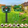 Solar Ultrasonic Animal Repeller with Motion Sensor, Waterproof Outdoor Pest Deterrent for Garden and Farm