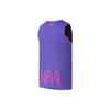 Li-Ning Sports Basketball Series Letter Print Basketball Vest Men Tops Fluorescent-Blue Purple Black AAYR371-7