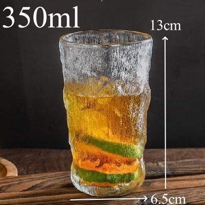 300ml 350ml Glacier Glass Cup Milk Juice Bubble Cup High-Value Large-Capacity Thickened Heat-Resistant Cup Simple Style Bar Tool