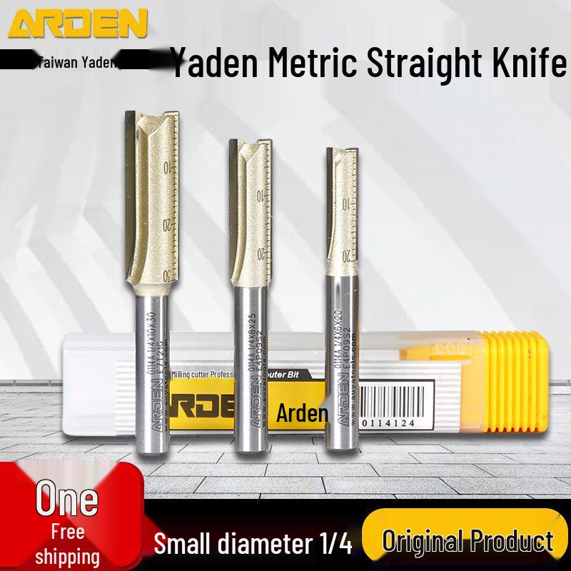 Yaden Blade Metric Fixed Blade Milling Cutter Trimmer - Small Router Slotting Cutter 1/4" for Woodworking & Stock Removal