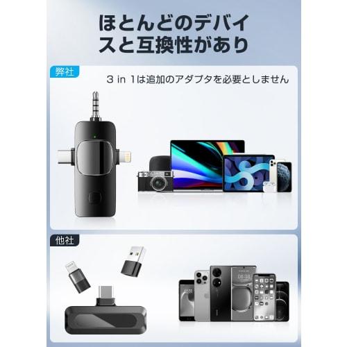 [New In 2025] 3-in-1 Wireless Lavalier Microphone with 360 Sound Collection and Recording, Instant Connection, Audio-Video Sync, Noise Reduction, ASM