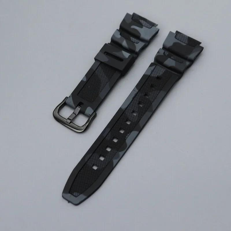 18mm For Casio W-218H AE1200/1000W/1300 W-800H 216H 735H Soft Rubber Watchband Silicone Sport Sweat-proof Watch strap Bracelet