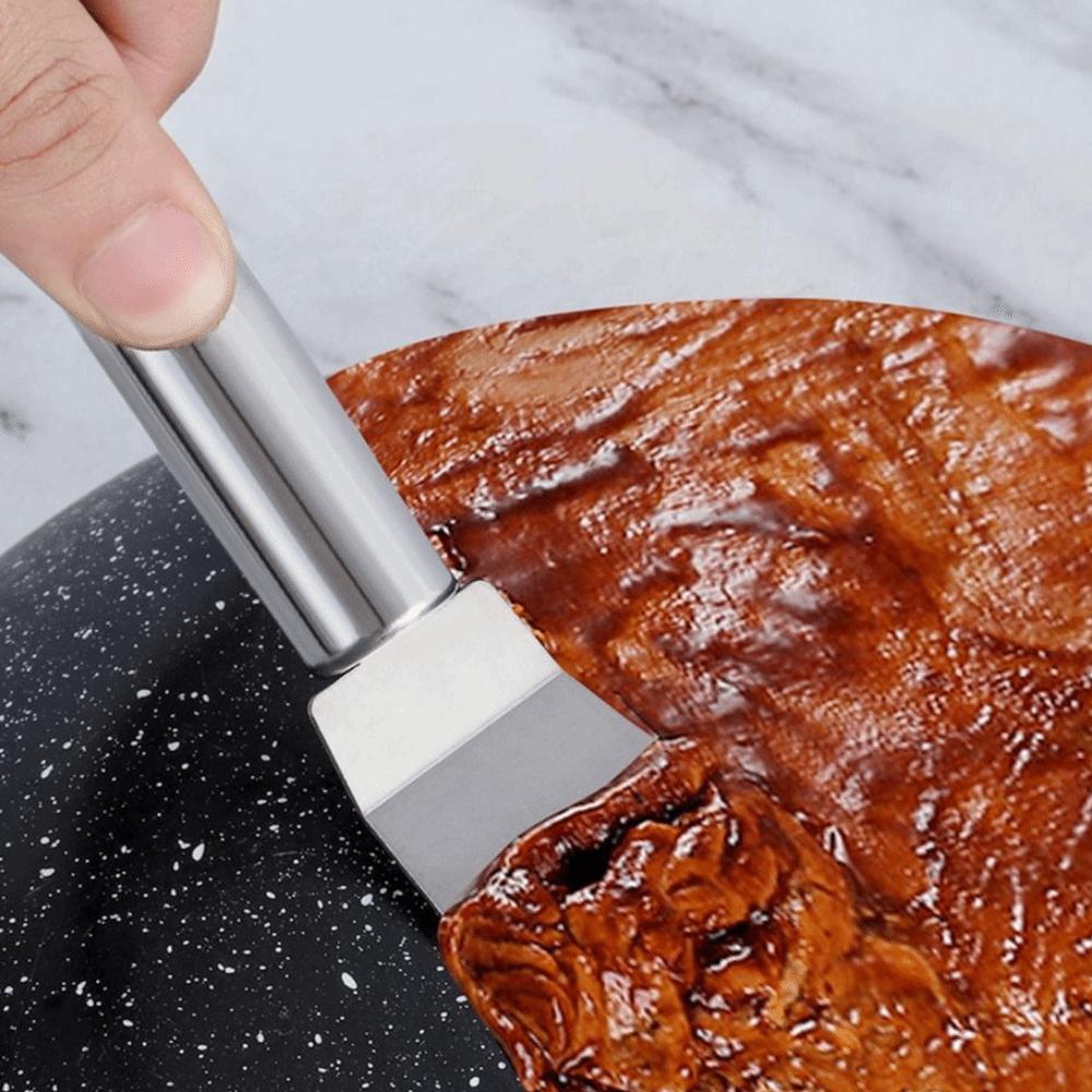 2Pcs Stainless Steel Ice Thawing Scraper Heavy-Duty Oil Stain Remover Glue Scraper  Stovetop