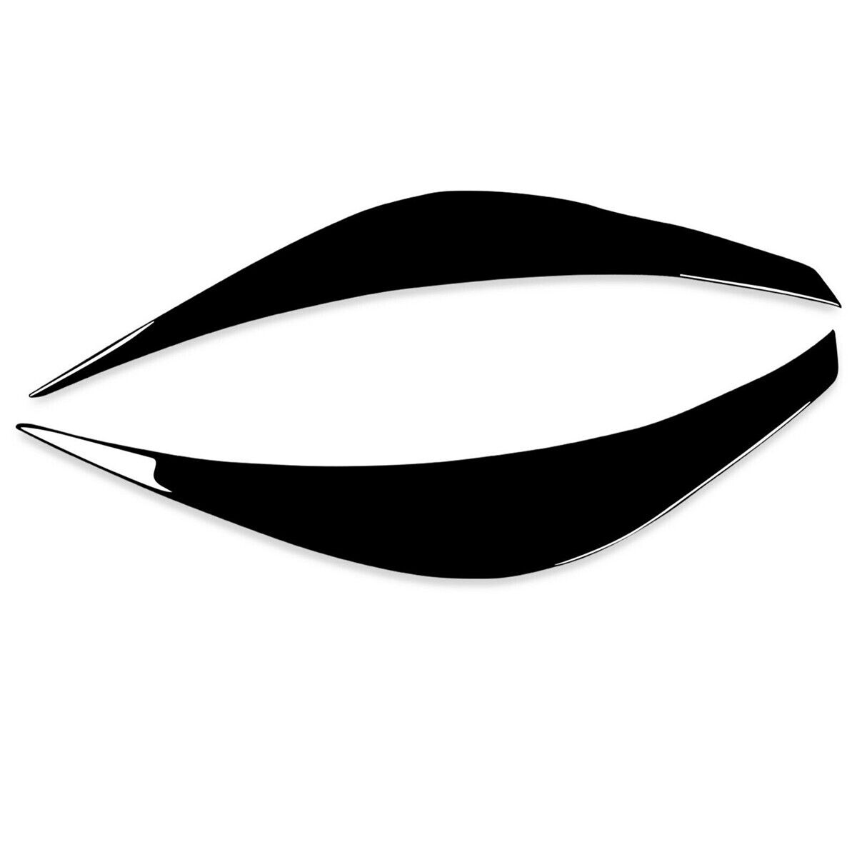 For Hyundai Veloster 2011-2017 Gloss Black Auto Car Front Headlight Eyebrow Eyelid Trim Sticker Cover ABS Decorative Frame Gloss Black ABS