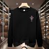 Mens Heavyweight Crewneck Sweatshirt Long Sleeve Casual Streetwear 2025 Teenagers Loose Fit