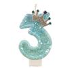 Peacock Blue Number Candles 0-9 for DIY Birthday Cakes – Elegant Design