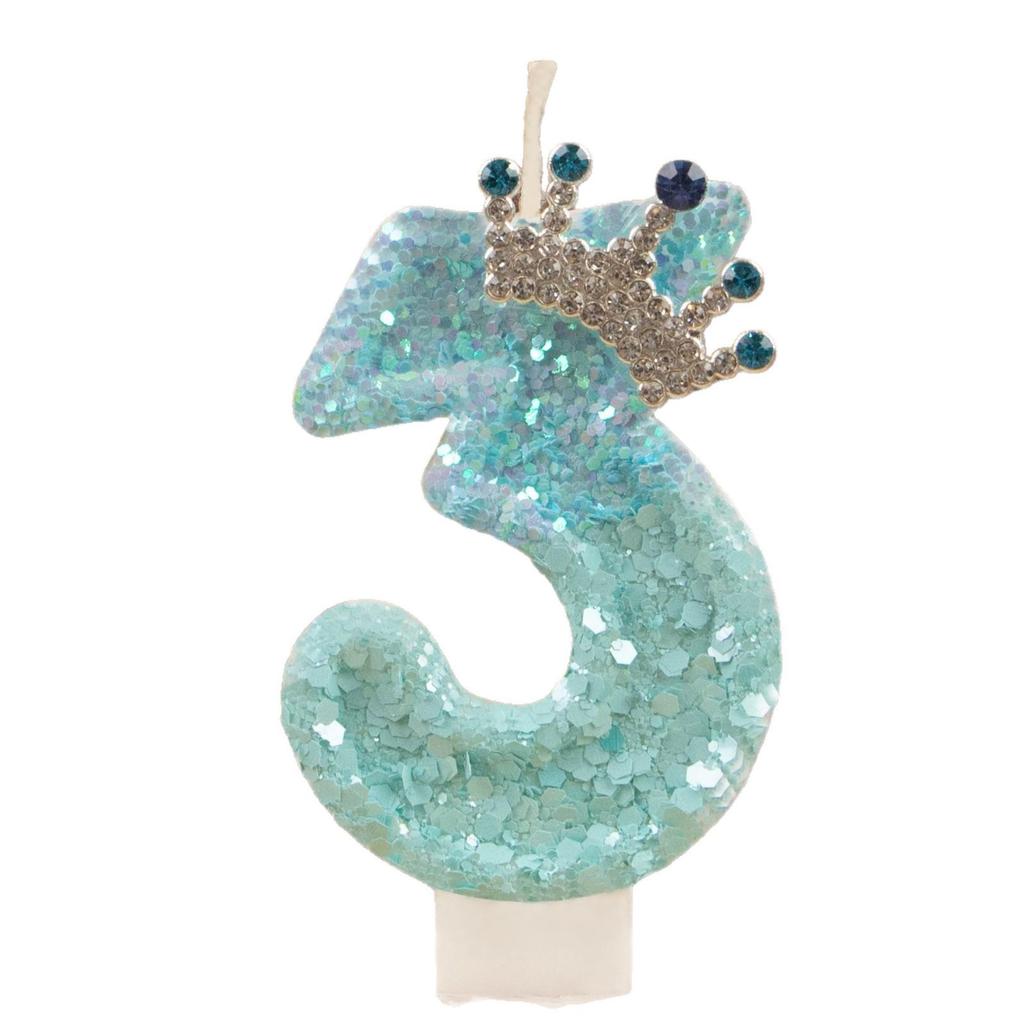 Peacock Blue Number Candles 0-9 for DIY Birthday Cakes – Elegant Design