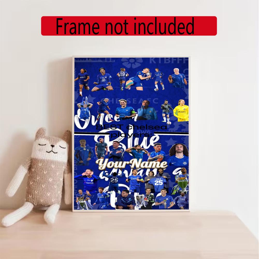Chelsea Fc Customize Your Name Diamond Painting Round Diamond Diy Frameless Holiday Artwork Suitable For Home Office Wall Decoration