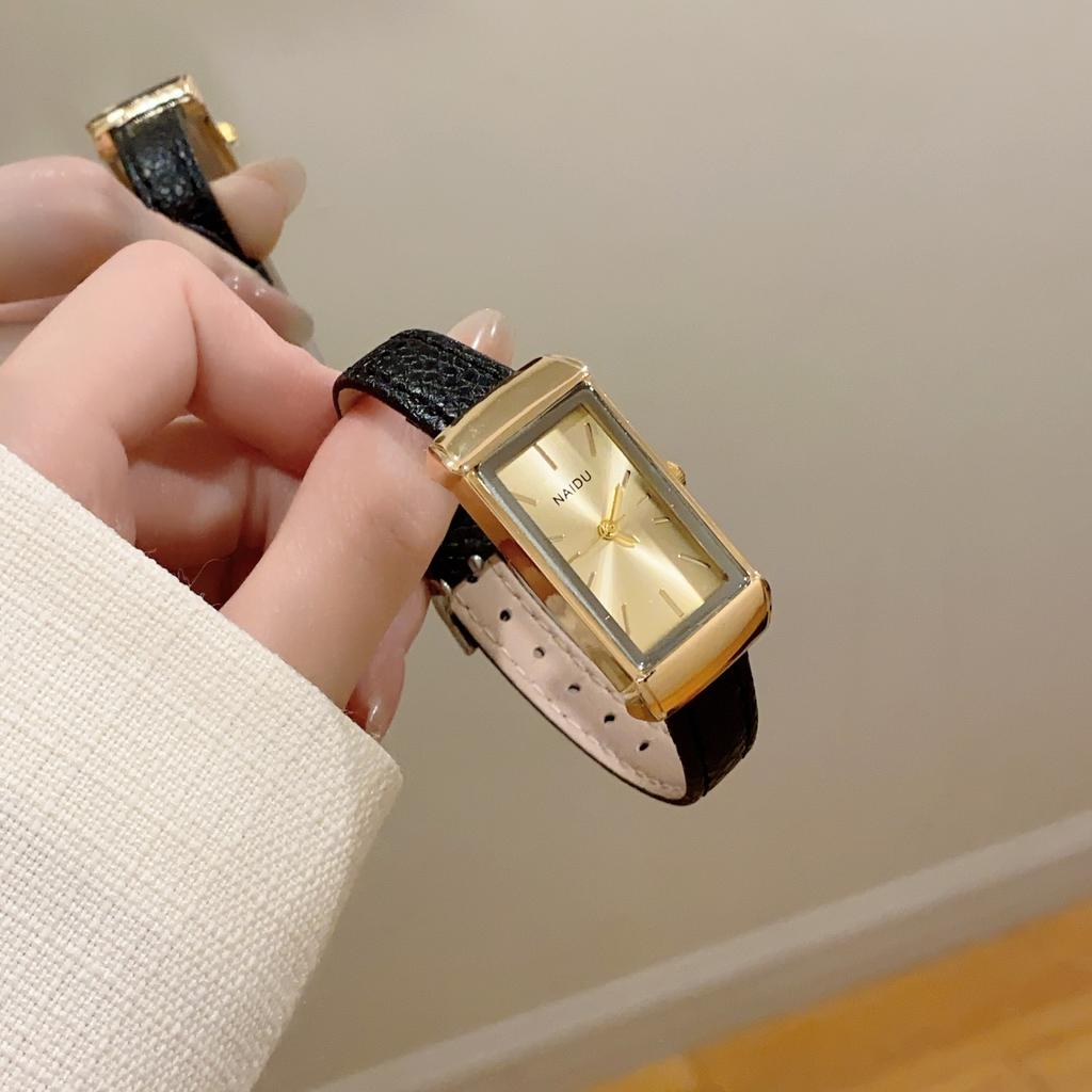 Vintage Square Dial Women's Leather Strap Watch Casual Multi Color Quartz Wristwatch Original Ladies Business Watches Reloj