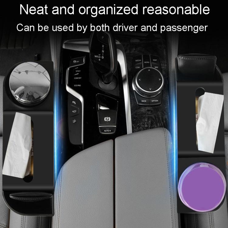 Autositzlücken-Aufbewahrungsbox, Sitzseitenlückenfüller, Getränkehalter-Organizer, PVC-Aufbewahrungskoffer