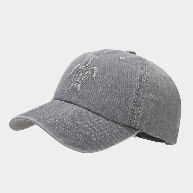 New Hat Men's Personality Fashion Turtle Embroidery Baseball Cap Street Trend Cap Outdoor Versatile Sun Hat