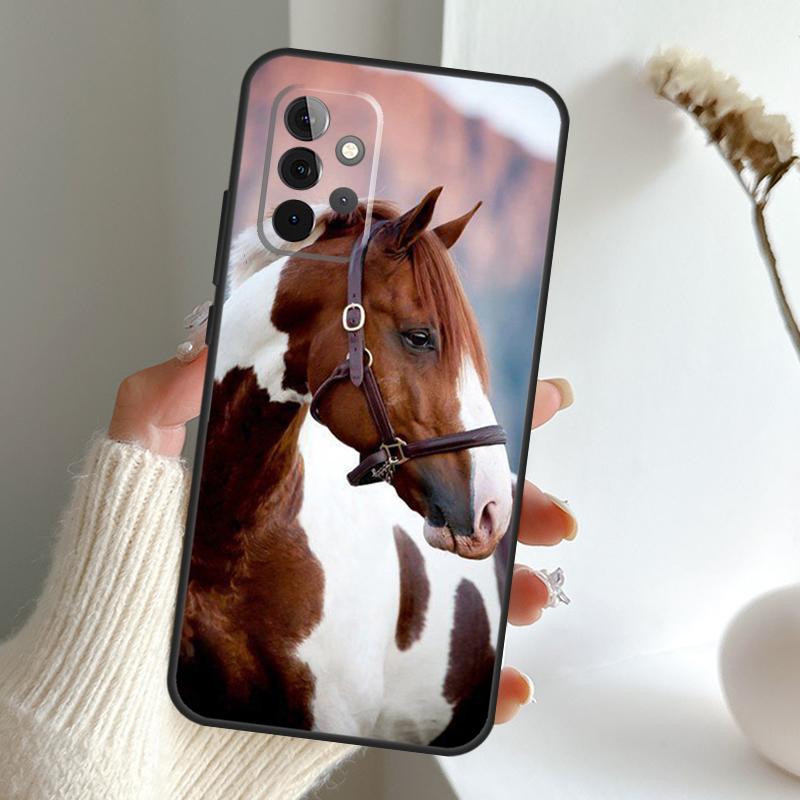 Animal Steed Horse Case For Samsung Galaxy A34 A54 A14 A15 A35 A55 A16 A26 A36 A56 A52 A12 A32 A13 A33 A53 A17