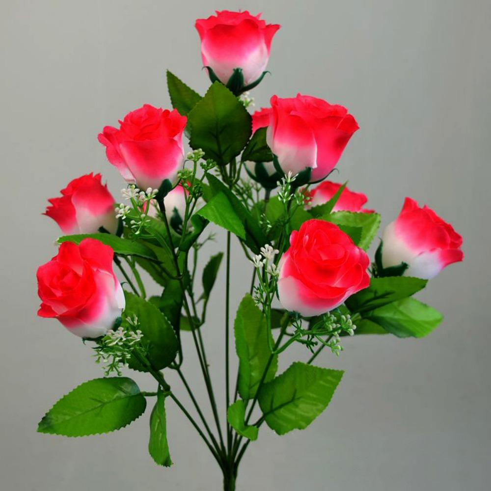 100PCS/bag 3.5*5cm Artificial Bud Flower 10 Colors Christmas Decorative Wreaths Brooch Home Decor