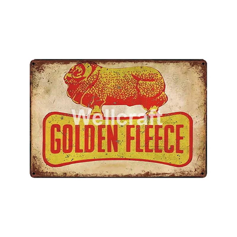[ WellCraft ] Castrol GOLDEN FLEECE BP AMPOL Metal Signs Poster Vintage Painting Motor Oil Custom Decor LT-2025