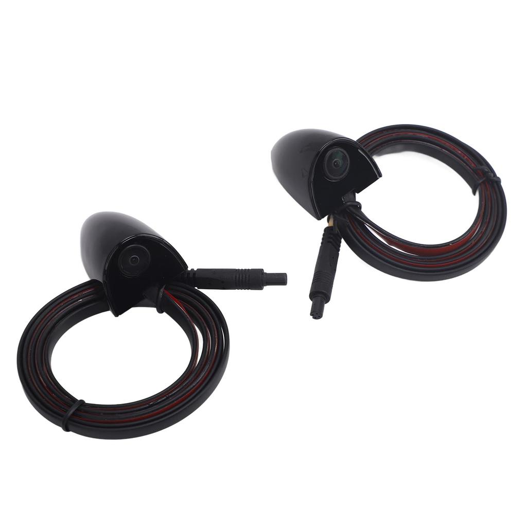 1 Pair Car Side View Camera AHD 1280 X 720 720P Wide Angle Waterproof Side View Reverse Back Up Camera for Vehicle