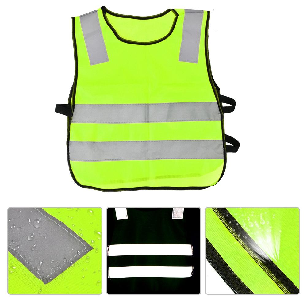 High Visibility Children Kid Reflective Traffic Safety Vest Night Walking(Fluorescent Green)