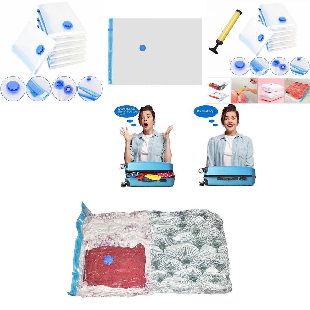 Vacuum Compression Storage Bags For Clothing And Bedding With Sealable Design For Home Organization
