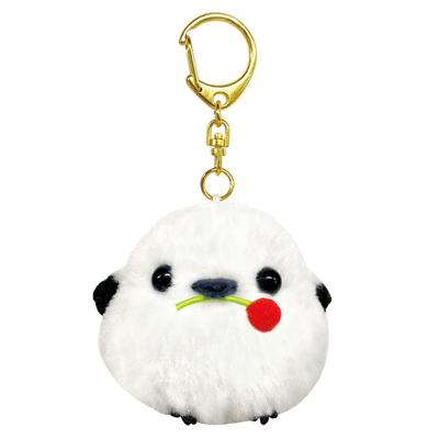 Amuse AMUFUN Plush Toy Fukufuku Shima Long-tailed Mascot Keychain Shima-chan Red Fruit White XS