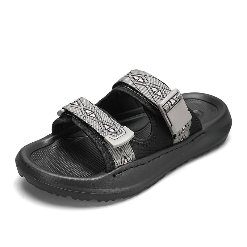 

Модные быстросохнущие летние мужские сандалии для отдыха на пляже, повседневные тапочки, нескользящие, новый дизайн, полускользящие, для отдыха, для прогулок, для мужчин, для прогулок на воде 45 чёрный