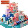 115-Piece Macaron City Wooden Building Blocks for Kids – Large Particle Educational Toy Set