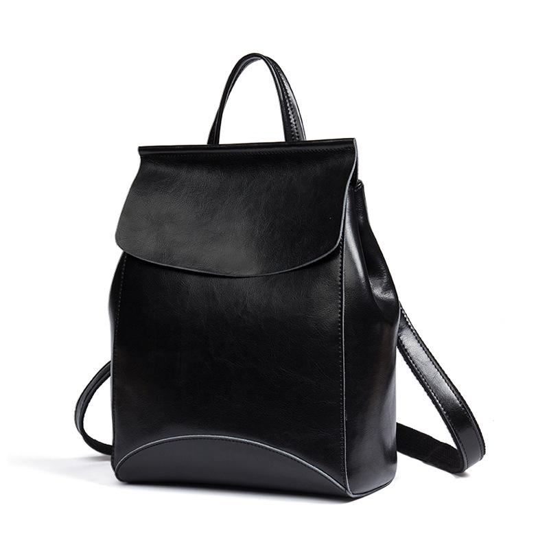 2026 Women's Fashion Cowhide Backpack: European & American Style