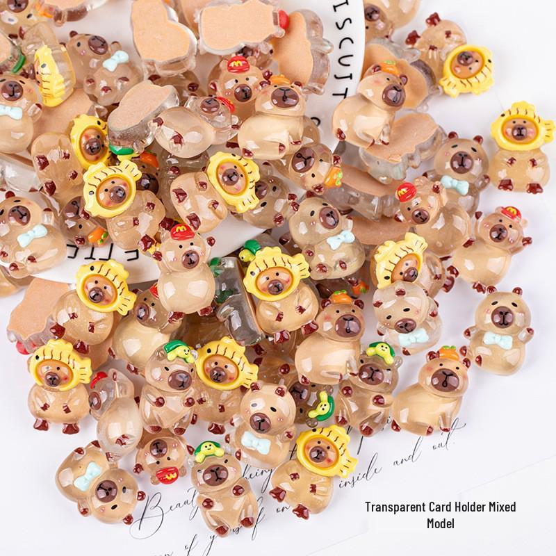 Resin Capybara DIY Phone Case Patches & Kids' Hair Accessories Charms