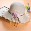 Women's Fashionable Sun Protection Wide Brim Straw Hat for Summer Beach and Scenic Outings