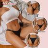 3 sztuki/zestaw bawełniane brazylijskie majtki damskie majtki seksowne majtki bikini z niskim stanem damskie jednolity kolor oddychająca bielizna M-XL