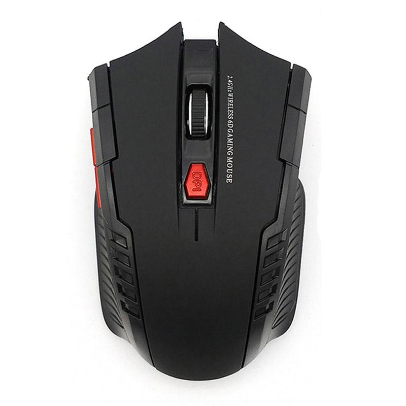 New 2.4G Wireless Mouse 1600DPI Optical Mouse Computer Gaming Mouse 6 Buttons Computer Accessories with USB Receiver