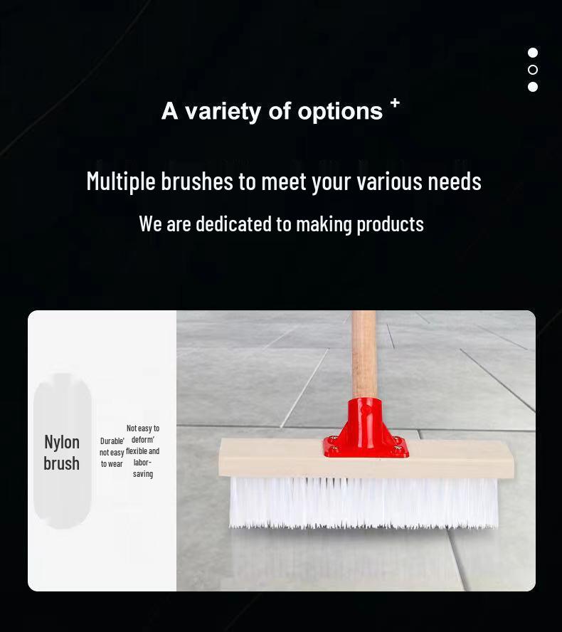 Stiff Bristle Metal Floor Scrubbing Brush with Long Handle for Kitchen, Bathroom, Tile, Moss, Rust, and Oil Stain Removal