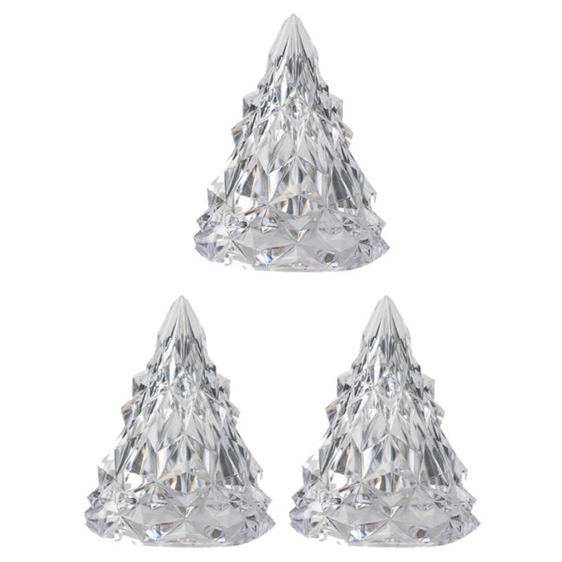 Night Light Ins Christmas Tree Modelling Table Lamp Crystal Diamond Night Light Dormitory Bedroom Bedside Ambient Light Christmas Party Home