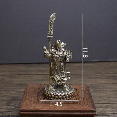 Brass Vertical Sword Guan Gong Ornament Crafts Living Room Shop Copper God of Wealth Guan Gong Statue Dedicated Statue Tang Teng Bronze