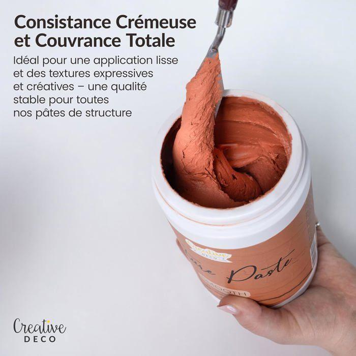 Pâte De Structure CREATIVE DECO | Lisse 2kg Rouge Brique | Pâte À Relief Pour Peinture Acrylique | Pâte Texturée | Effet 3D
