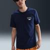 Nike Fashionable Minimalist Urban Versatile Short Sleeve T-Shirt Men Tops Navy-Blue HJ0773-410