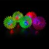 Bouncing Light-Up Ball Spiky Rubber Sensory Toy with Flashing Colors Cat Dog Chewing Toy Teeth Cleaning Thorn Balls