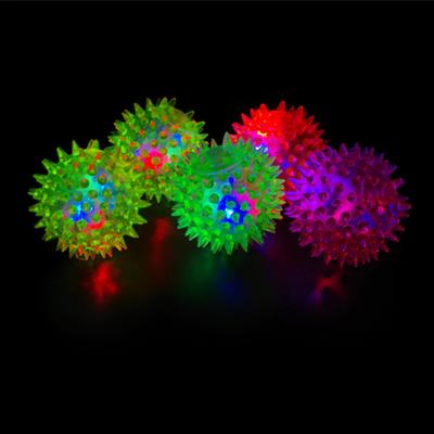 Yousheng Bola que Salta e Acende Brinquedo Sensorial de Borracha Espinhosa com Cores Piscantes Brinquedo de Mastigar para Gato Cachorro Bolas com Espinhos para Limpeza dos Dentes