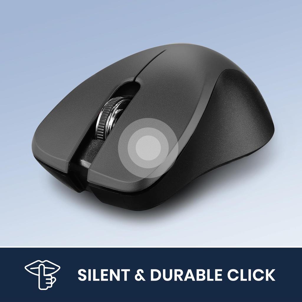 Perixx Wireless Ergonomic Iron Black PERIMICE-821IB Mouse, Bluetooth, Design,